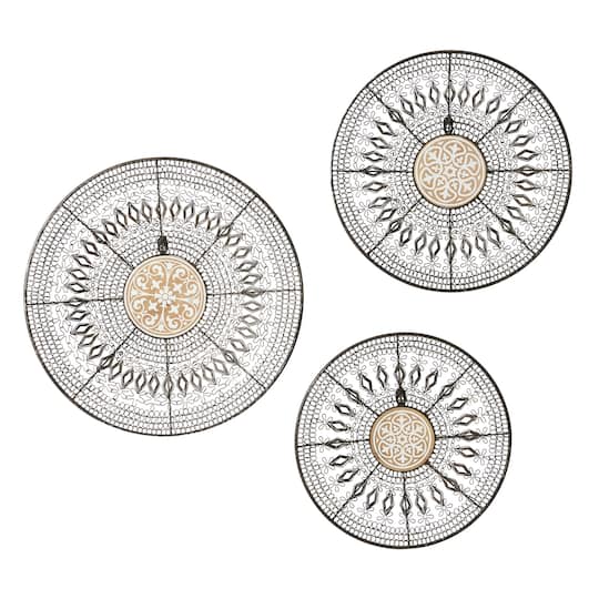Black & Gold Eclectic Wall Décor Set 14", 16" & 18"